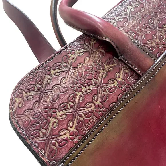 Zenori 1946 Firenze Vintage Maroon Red Briefcase